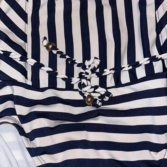 Tommy Hilfiger Naval style one piece halter swimsuit - size medium.   G - Picture 2 of 6